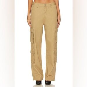Superdown Khaki Cargo Pants Size Large Cotton Utility Wide Leg Revolve